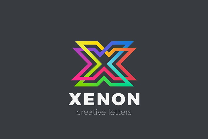 Letter X Logo design Linear Infinite