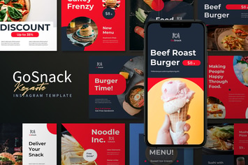 Gosnack - Culinary Instagram Keynote Template