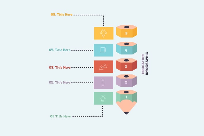 Flat Education Infographics Concept