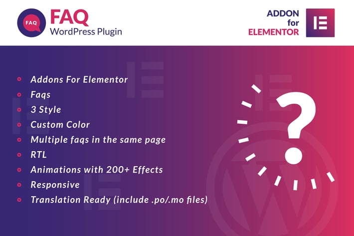 Faq for Elementor WordPress Plugin