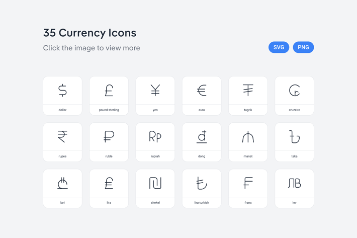 Currency icons — Line