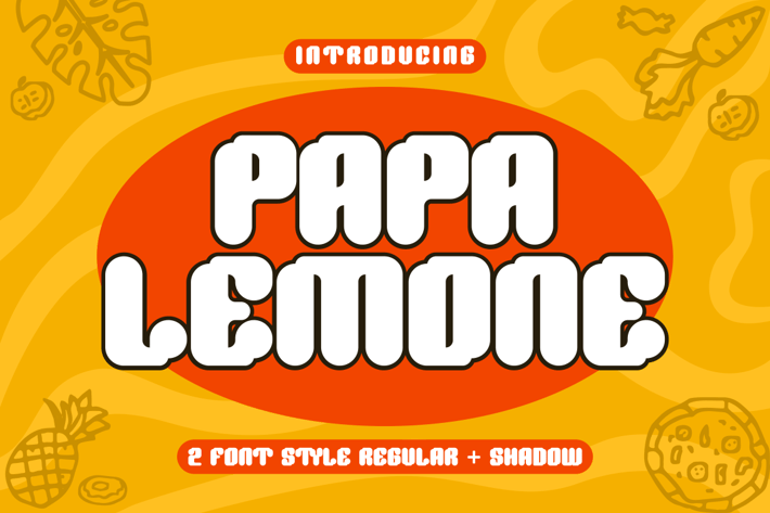 PAPA LEMONE - Food Font
