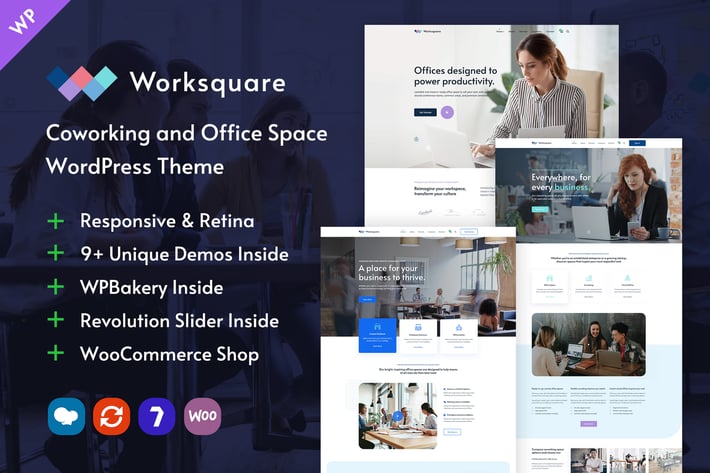 Worksquare - Coworking and Office Space WordPress 