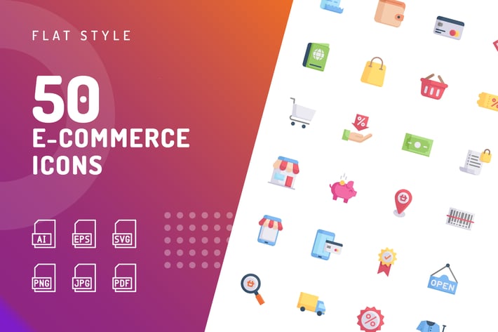 Ecommerce Flat Icons