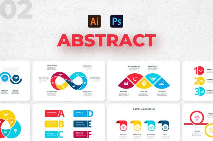 Abstract Infographics Set. Part 02