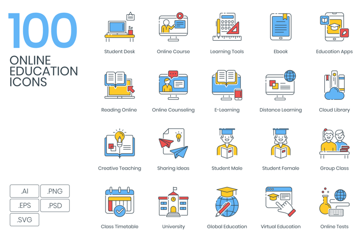 Online Education Icons