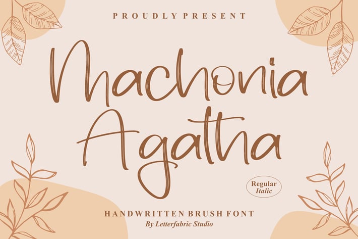 Machonia Agatha Handwritten Brush Font