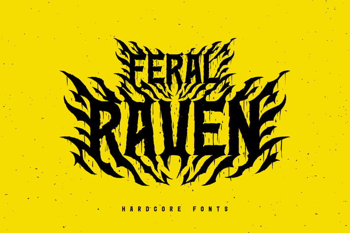 Feral Raven - Hardcore Font