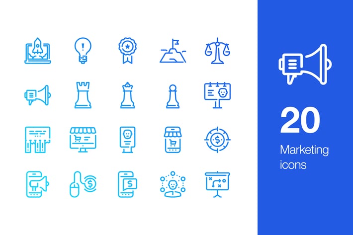20 Marketing icons