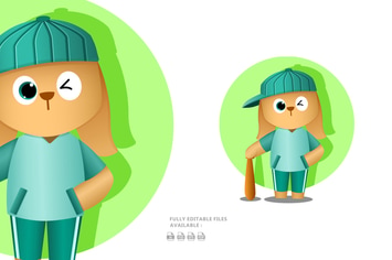 Cool Dog Illustration 