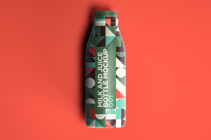Milk And Juice Bottle Mockup 001