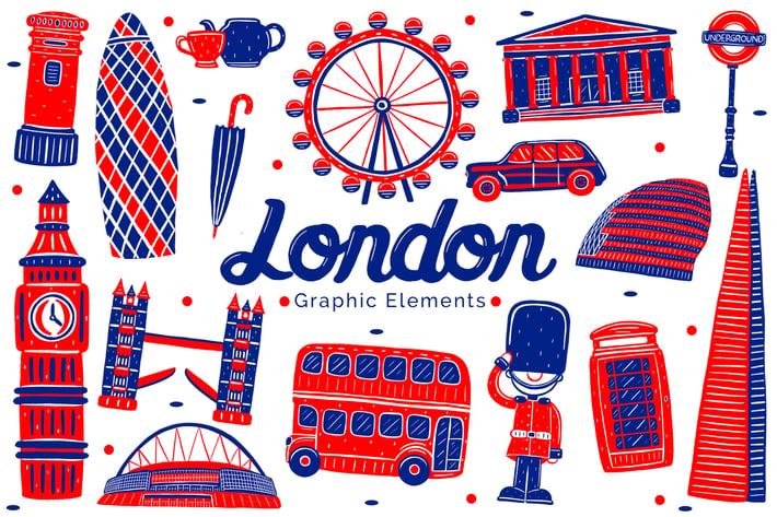 London Landmark Graphic Elements