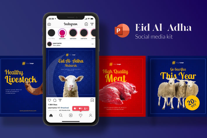 Eid Mubarak Social Media Kit - PowerPoint