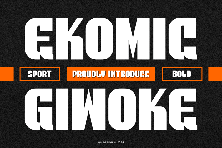 Ekomic Giwoke - Tall Condensed Font