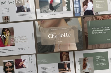 Charlotte Powerpoint Template + A4