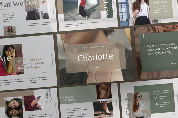 Charlotte Powerpoint Template + A4