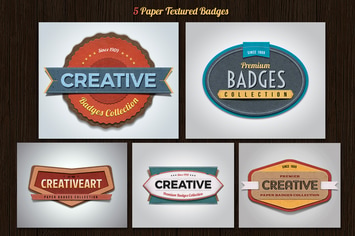 Paper Textured Badges