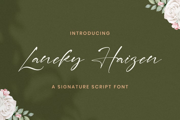 Laneky Haizen - Signature Script Font