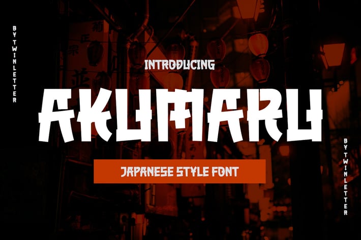 AKUMARU - Japanese style font