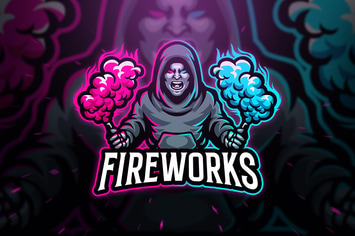Fireworks Sport and Esport Logo Template