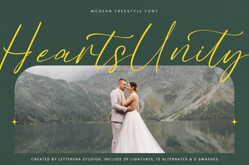 Hearts Unity Modern Freestyle Font