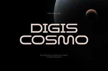 Digis Cosmo - Futuristic Display Font