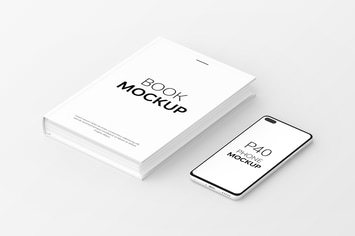 Book & P40 Phone Mockup