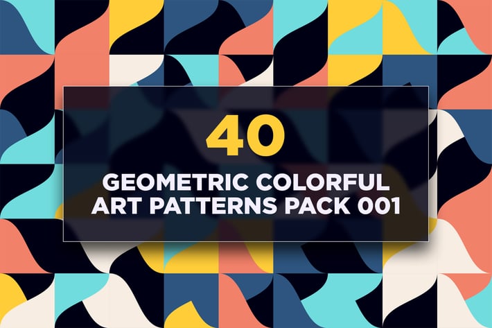 40 Geometric Colorful Art Patterns Pack 001