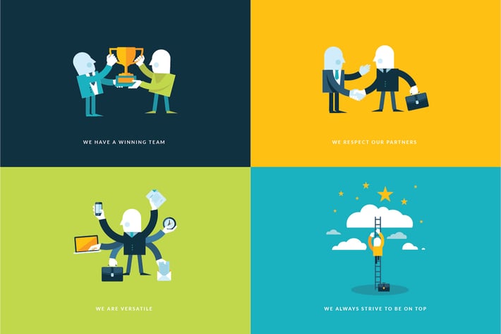 Set of Flat Design Concept Icons
