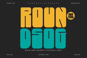 Roundsog - Round Typeface Font