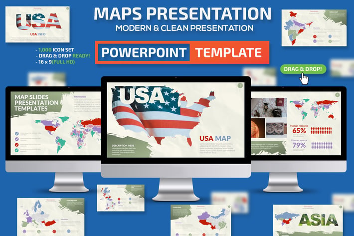 Maps Powerpoint Template