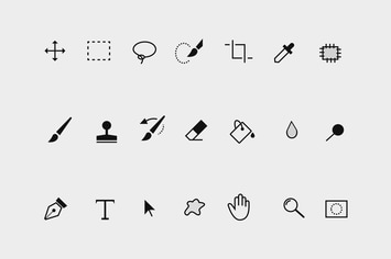 21 Photoshop Toolbar Icons