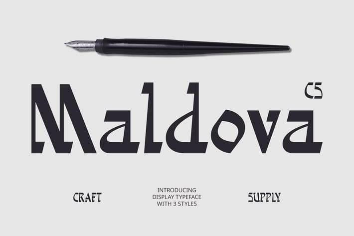 Maldova – Flat Brush Font