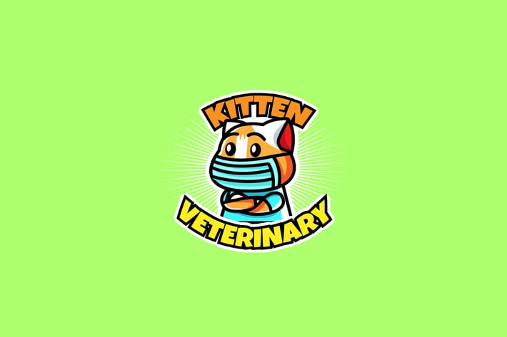 kitten veterinary - Mascot & Esport Logo