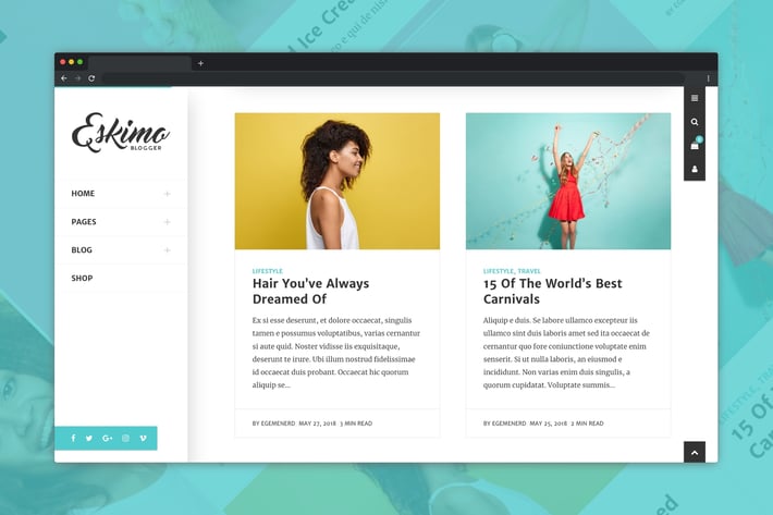 Eskimo - Minimal Personal HTML Blog Template