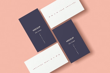 Vertical Business Card Mockup