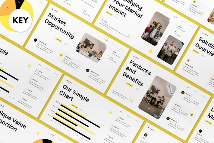 Yellow Modern Creative Pitch Deck Keynote