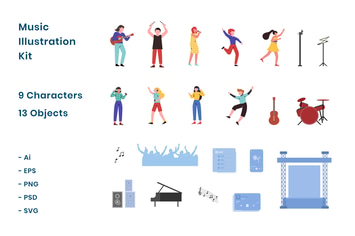 Music - Illustration Kit