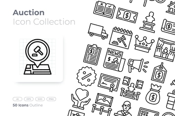 Auction Outline Icon