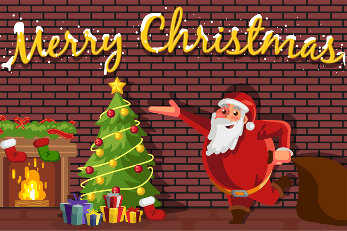 Santa Claus Celebrating Christmas