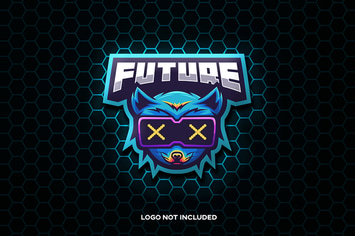 Esport room with logo mockup