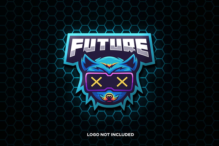 Esport room with logo mockup