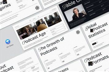  White Minimalist Podcast Company profile | 003