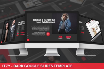 Itzy - Dark Google Slides Template