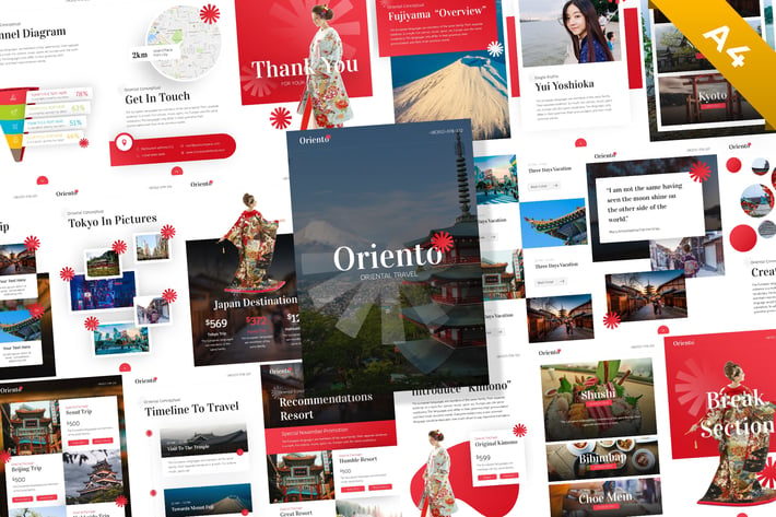 Oriento Portrait Oriental Travel PowerPoint Templa