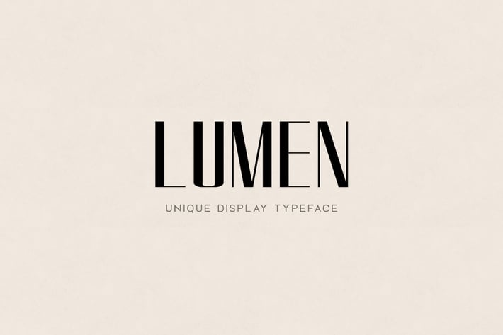 LUMEN - Unique Display / Headline / Logo Typeface