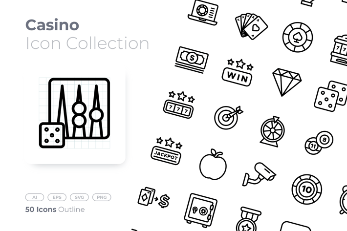 Casino Outline Icon