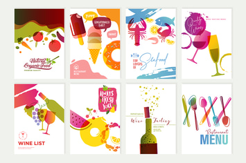 Set of menu and brochure design templates