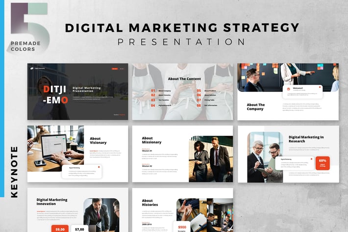 Digital Marketing Strategy Keynote Slide