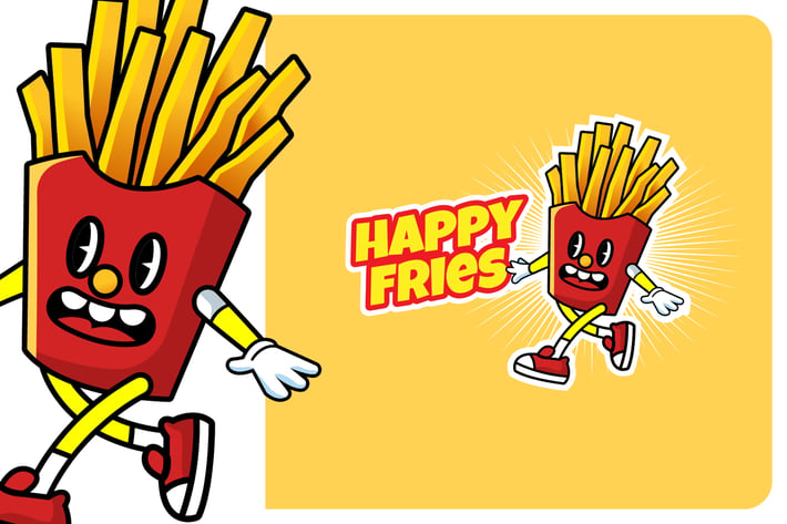 HAPPY FRIES - Mascot & Esport Logo